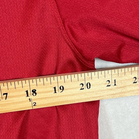 NWT Nike Golf Medium Classic Red Swoosh Logo Sunday Red Tiger Woods Dri-Fit Polo - Picture 10 of 11